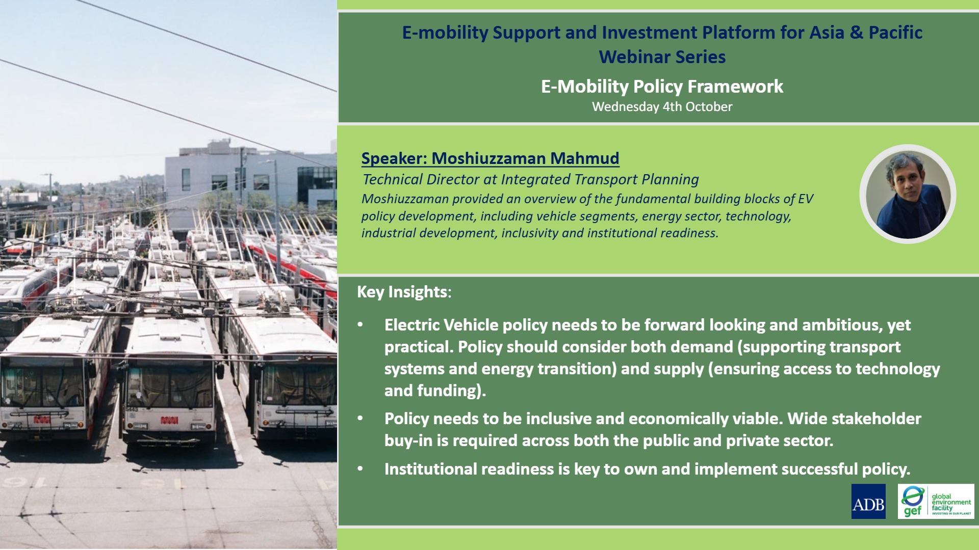 E-Mobility Policy Framework